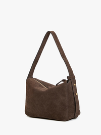 Fleurine Bag in Chocolate Suede
