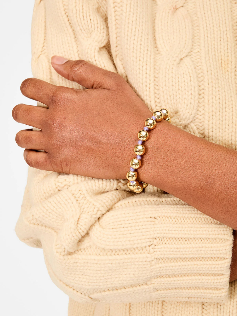 Beaded Strand Bracelet in Gold