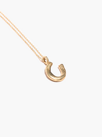 Horseshoe Necklace in Brass