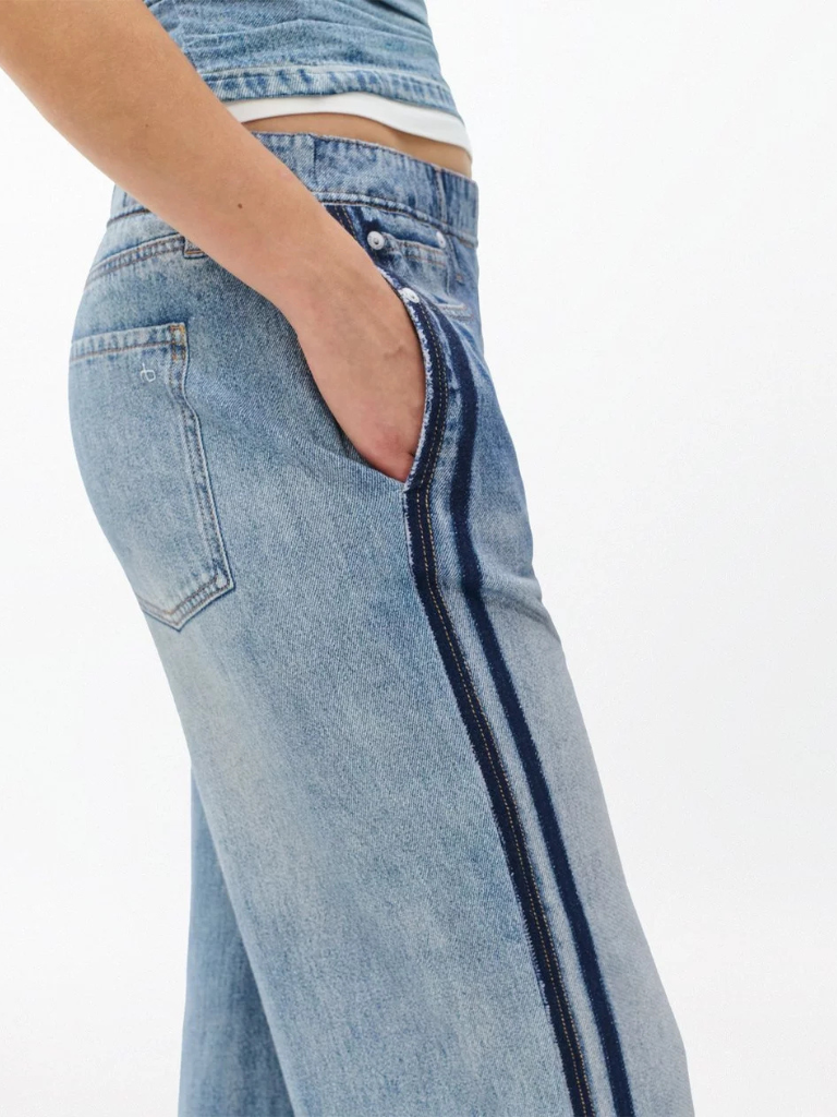 Miramar Terry Wide-Leg Track Pants in Coney