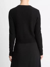 Plush Cashmere Cardigan in Black