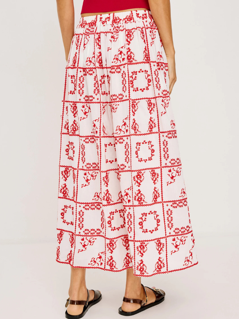 Dax Skirt in Ivory Red Handkerchief