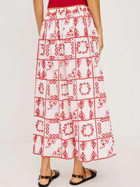Dax Skirt in Ivory Red Handkerchief