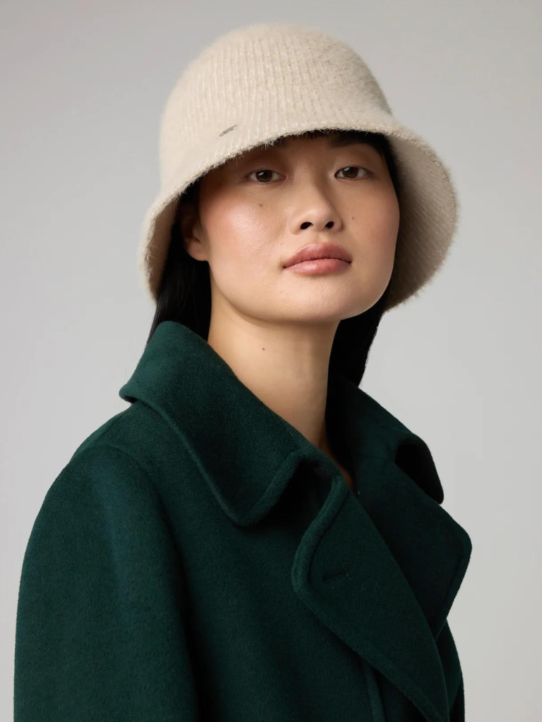 Asami Rib-Knit Bucket Hat in Hush