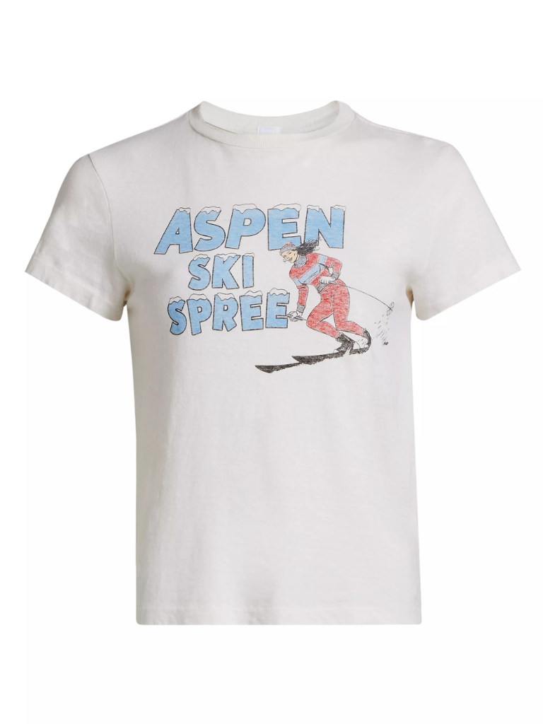 "Spree Ski" Classic Tee in Vintage White