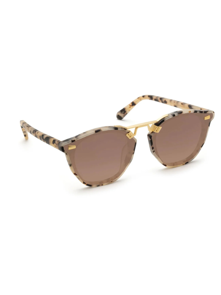 Beau Nylon Sunglasses in Matte Oyster 18k Mirror