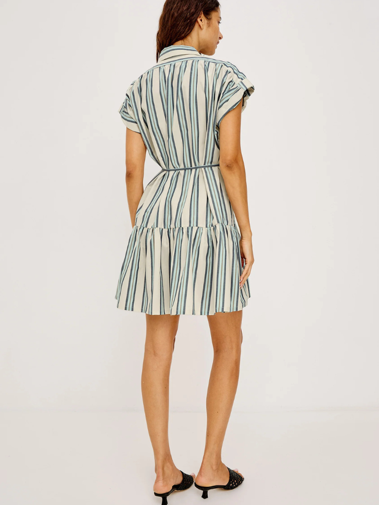 Evaline Dress in Marsala Stripe