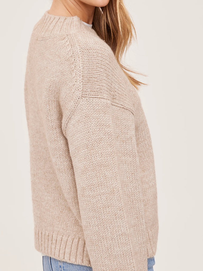 Tova Pullover Sweater in Heather Pebble