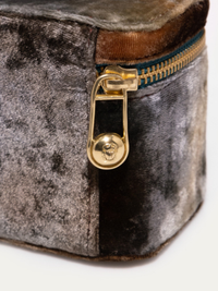 Greta Jewelry Box in Terracielo Velvet