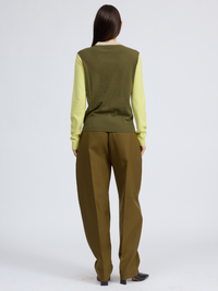 Taron Colorblock Crew in Oatmeal Multi