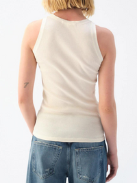 Swoon Ribbed Tank in Bone