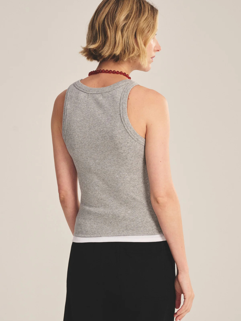 Orion Tank in Heather Grey/White