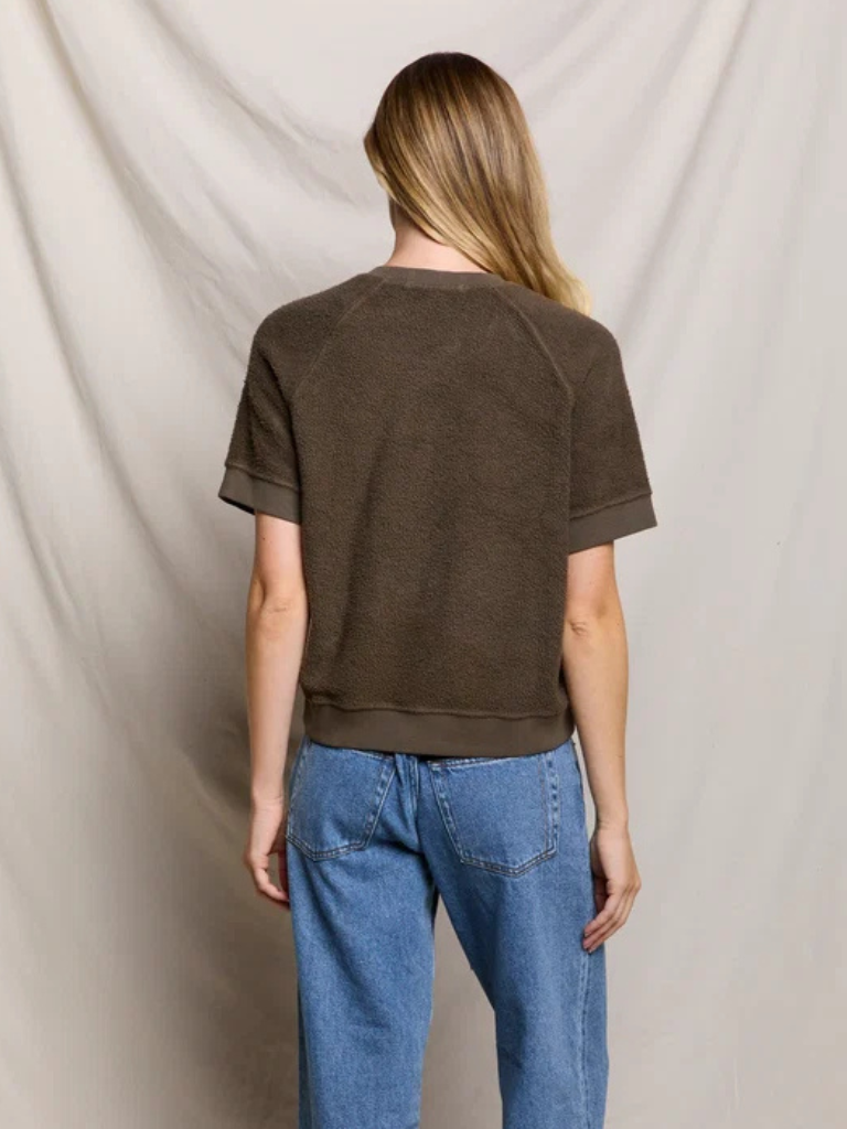 Ziggy Short Sleeve Crew in Dark Olive