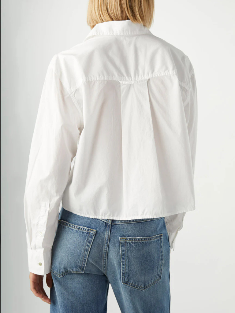 Ruth Crop Shirt in White