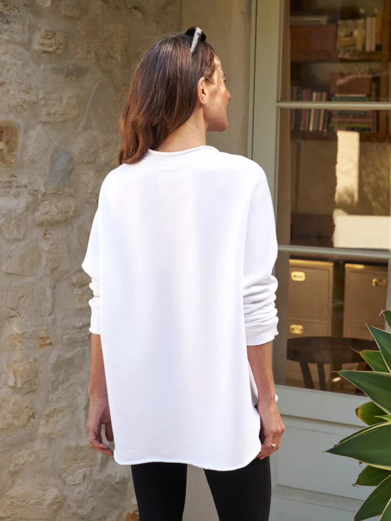 Anna Long-Sleeve Capelet in White