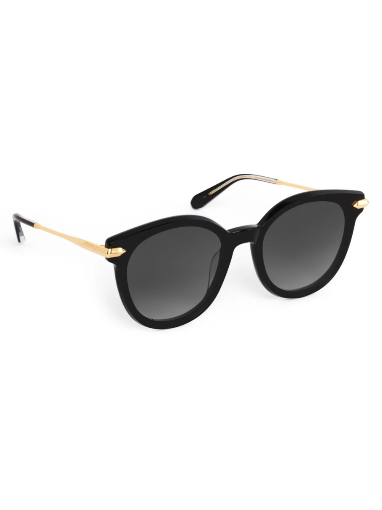 Colette Sunglasses in Black + Black & Crystal 24K