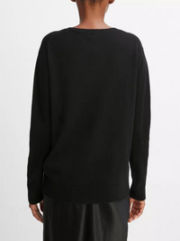 Cashmere Weekend V-Neck Sweater in Black