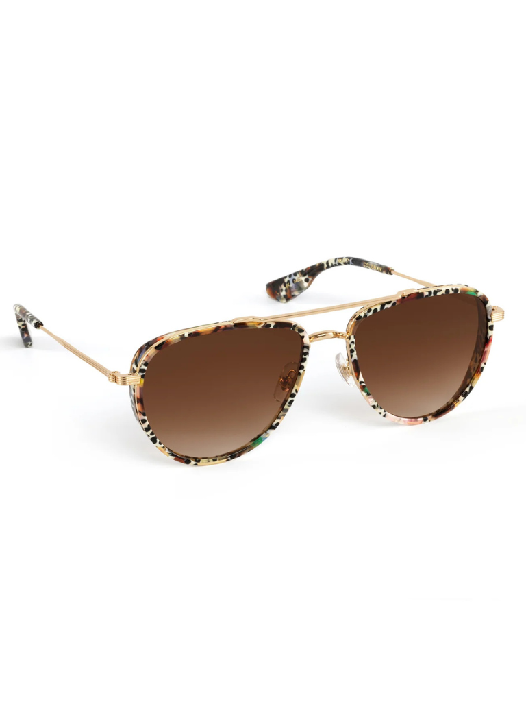 Coleman Sunglasses in 18K + Poppy Noir