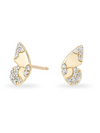 Enchanted Diamond Butterfly Wing Posts in 14k Yellow Gold
