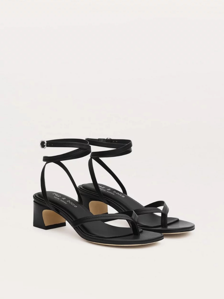 Gemma Strappy Sandals in Black