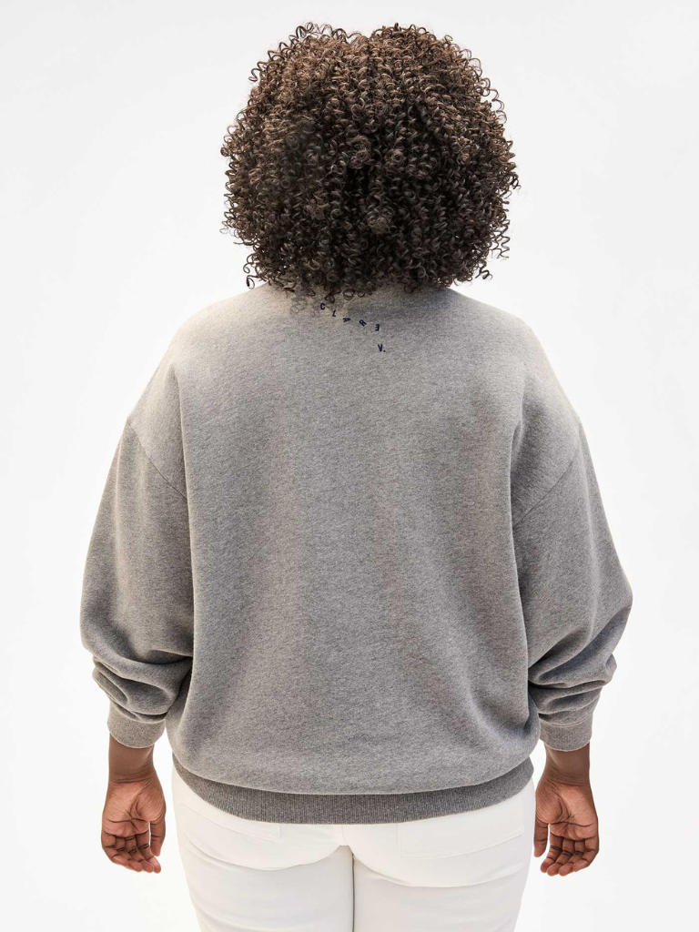 Oversized Sweatshirt in Grey w/Navy Liberez Les Sardines