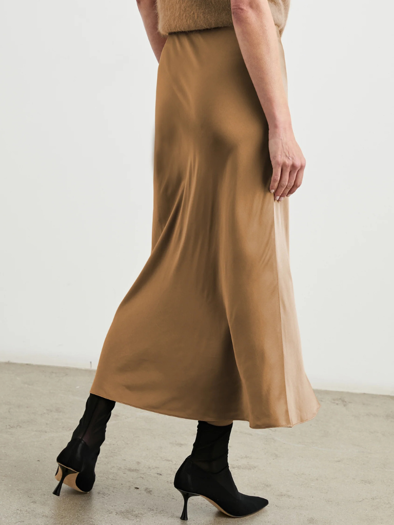 Anya Midi Skirt in Camel