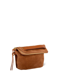 Lucky Pochette in Caramel Suede