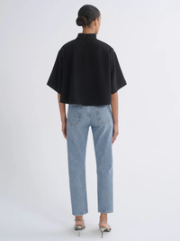 Rom Cropped Mockneck in Black