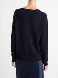 Cashmere Weekend V-Neck Sweater in Coastal Blue