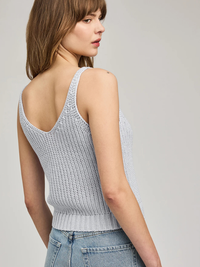 Lizzie Knit Tank in Chambray