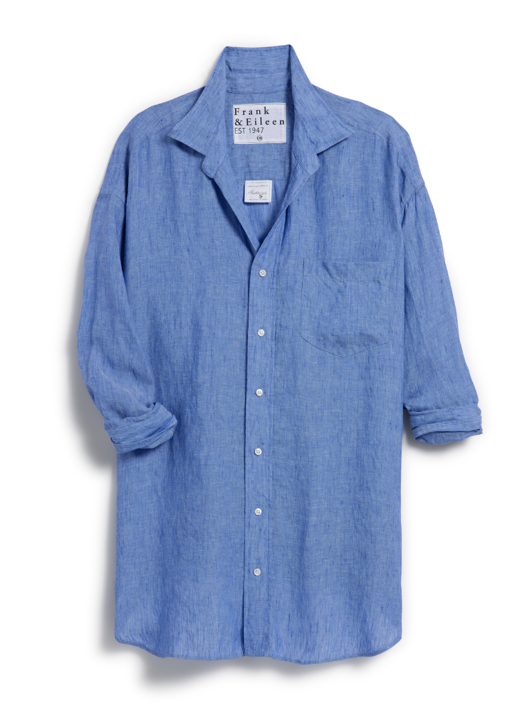 Mackenzie One-Size Button-Up Shirt in Classic Blue