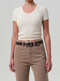 Maude U Neck Tee in Pashmina