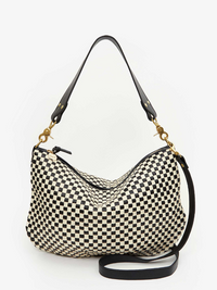 Moyen Messenger in Black & Cream Woven Checker