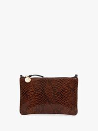 Wallet Clutch w/Tabs in Auburn Embossed Python