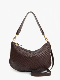 Moyen Woven Zig-Zag Messenger in Chocolate