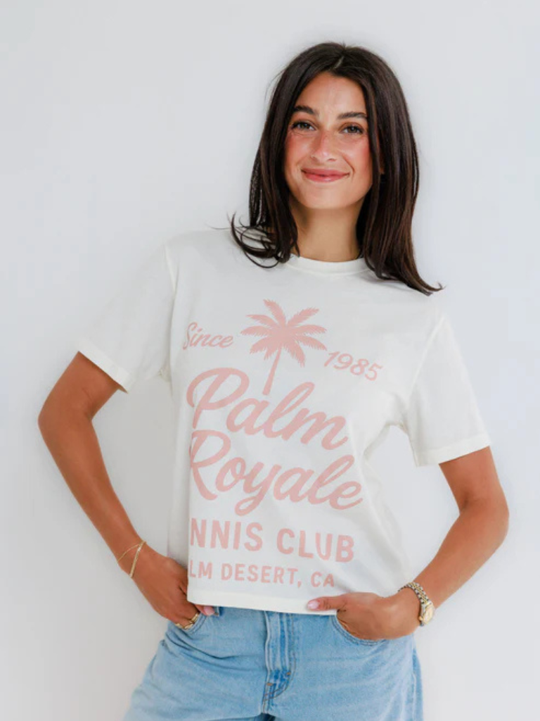 Palm Royale Tee in Off White