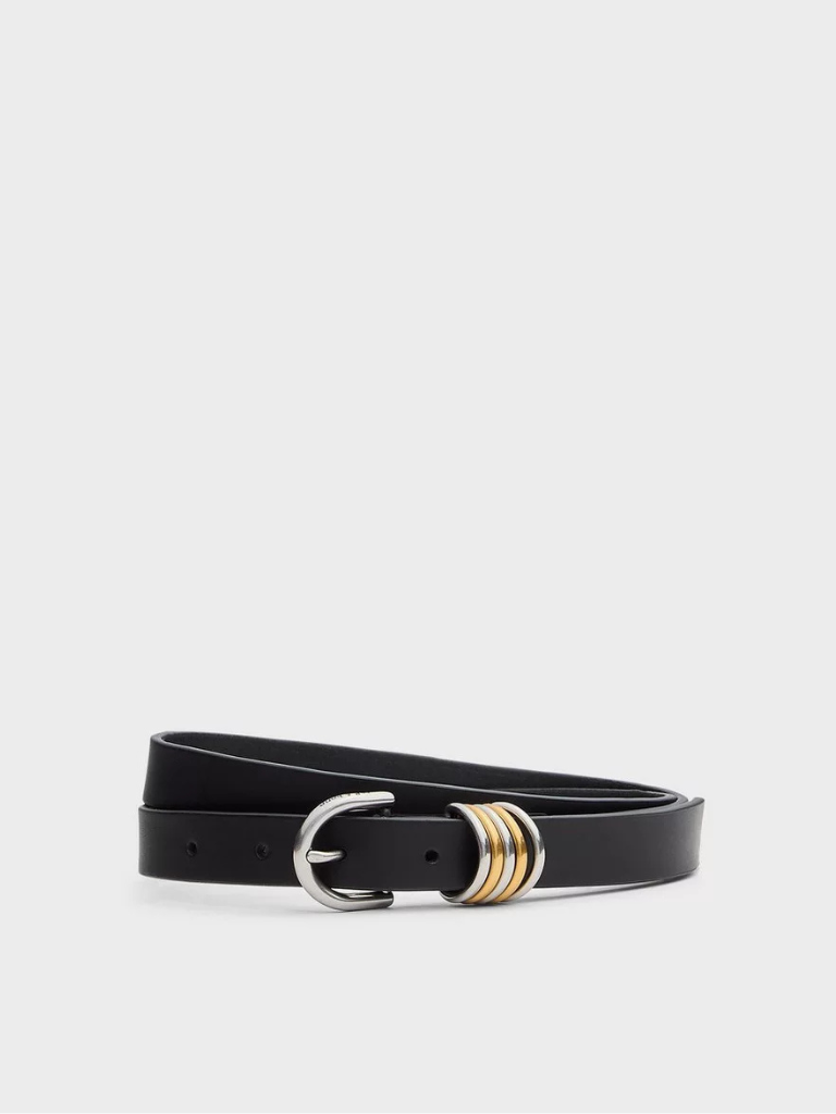 Sasha Leather Belt in Black