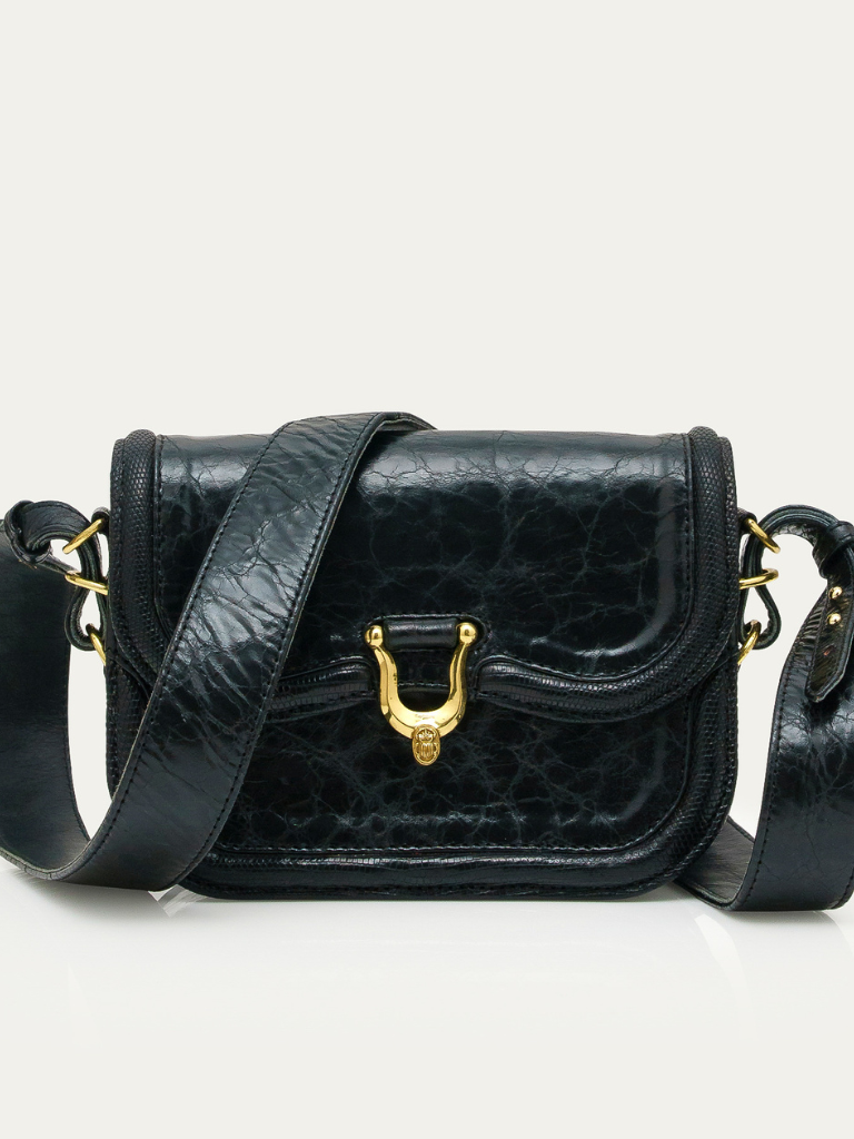 Mini Manon Bag in Vintage Glossy Black