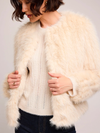 Uma Faux Fur Jacket in Bone