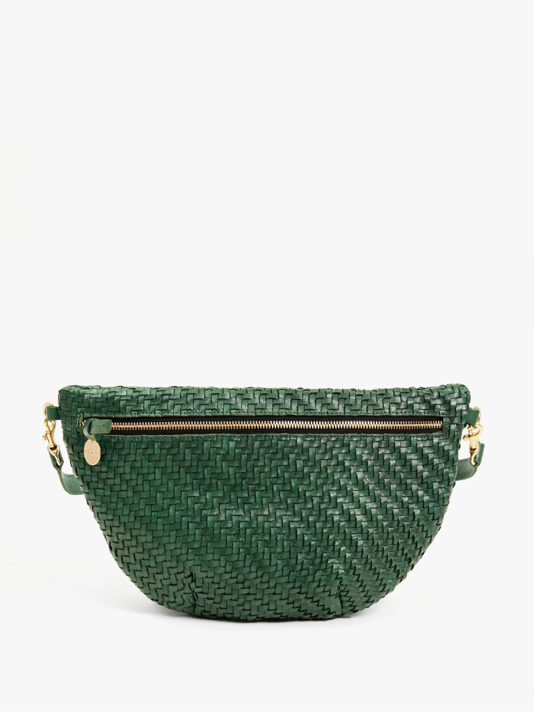 Grande Fanny Pack in Evergreen Woven Zig-Zag