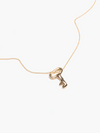 Sculptural Key Necklace in Brass