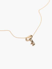 Sculptural Key Necklace in Brass