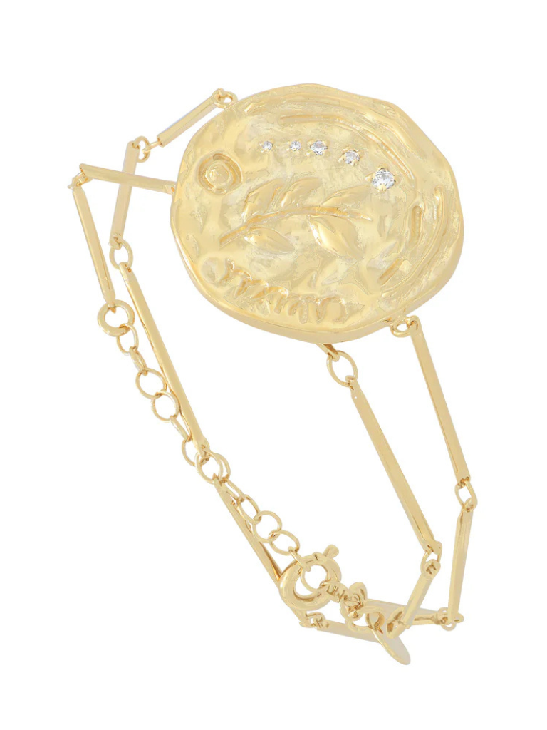 Shirine Bracelet in White Zircon/Gold