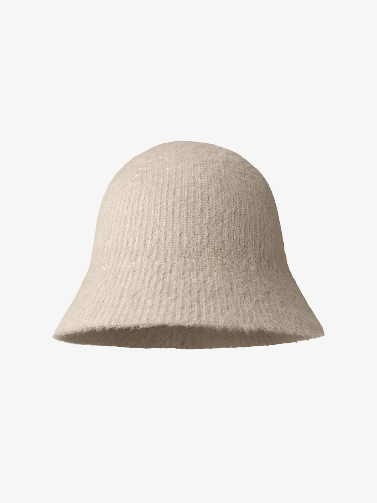 Asami Rib-Knit Bucket Hat in Hush