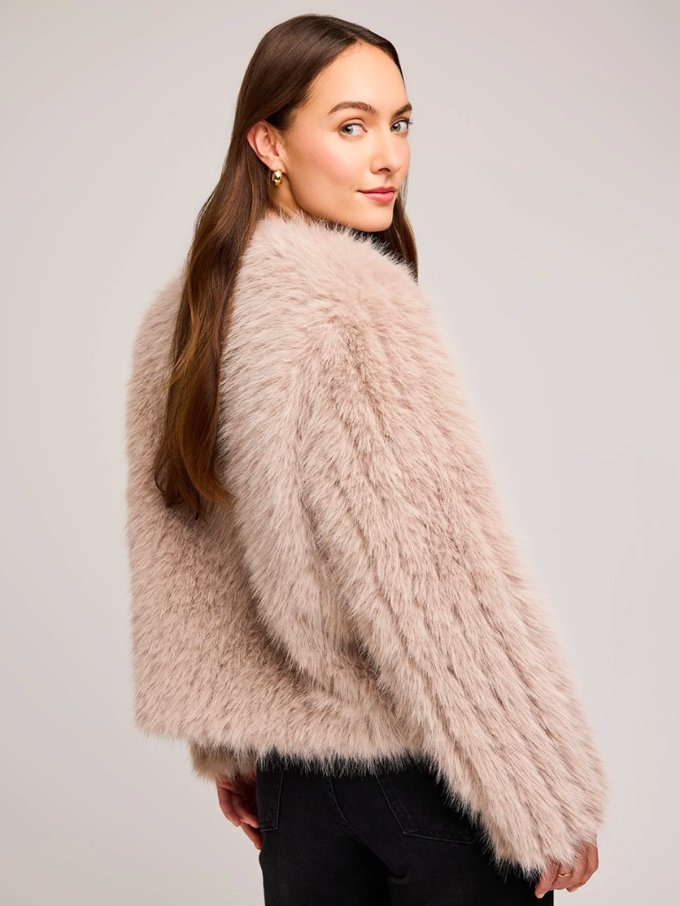 Uma Faux Fur Jacket in Smoke