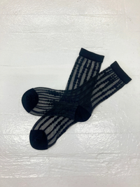 Sheer Bubbles Socks in Black
