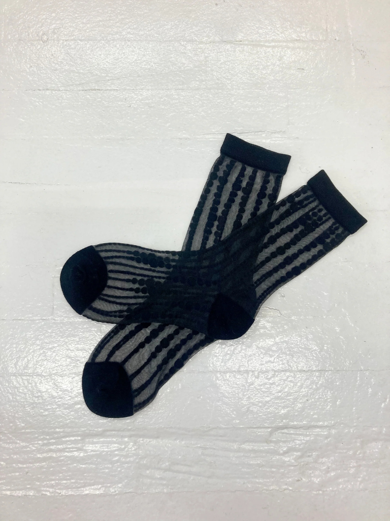 Sheer Bubbles Socks in Black
