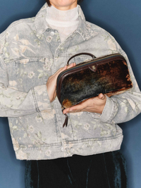 Charlotte Vanity Case in Terracielo Velvet