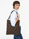 Carryall Clutch w/Tabs in Black/Chocolate Oversized Checker