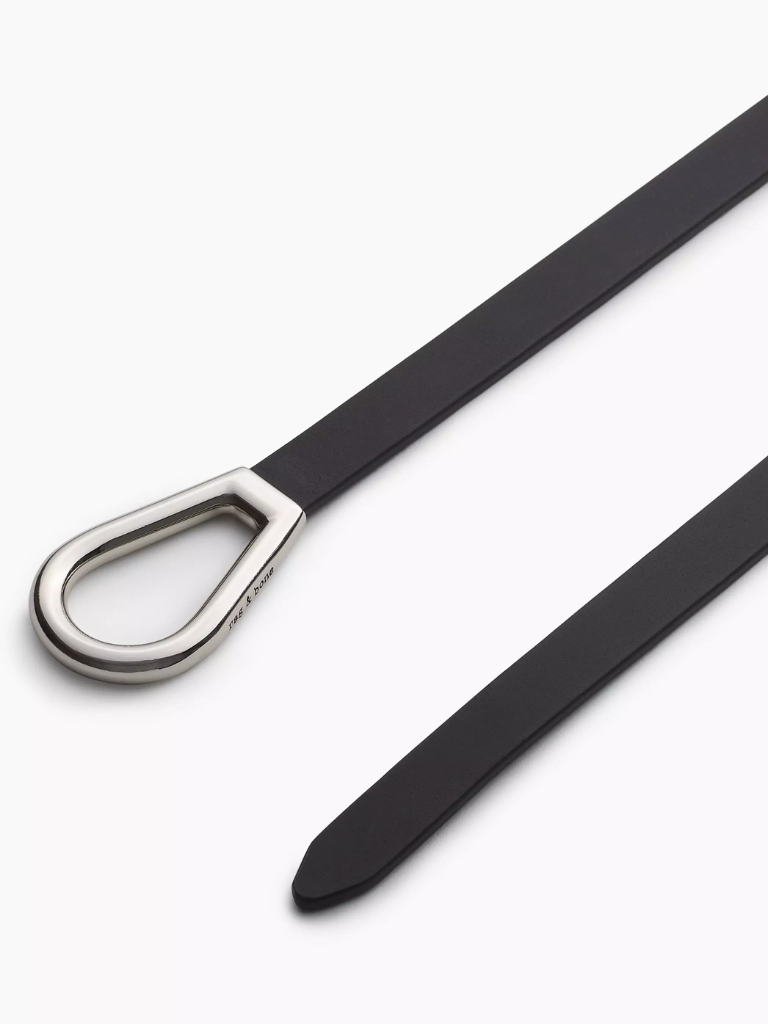 Elise Leather Belt in Black